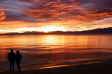 Fototapeta premium sunset on beach
