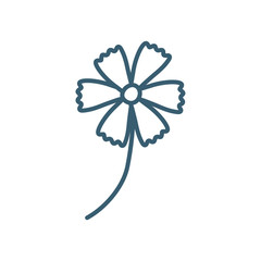 Isolated flower line style icon vector design