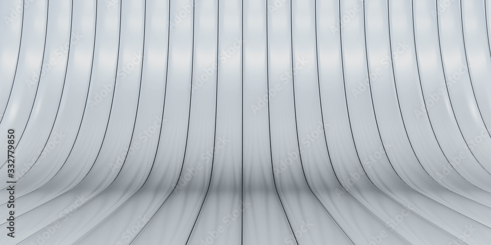 Aufkleber pattern consisting of white metallic arches. repetitive round shapes. modern design with curved line