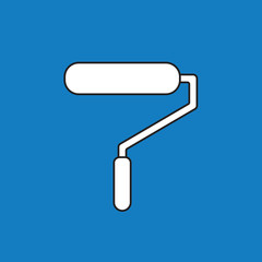 Vector icon of roller paint brush.