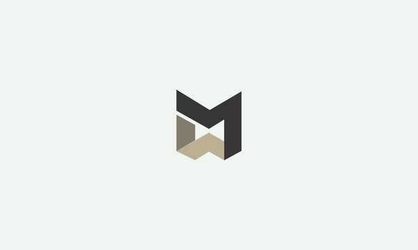 MW WM Letter Logo Alphabet Design Template Vector