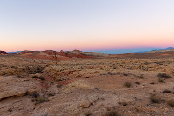 Fototapeta na wymiar sunset in Valley of Fire, Nevada