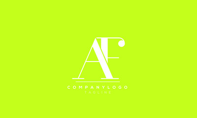 AF alphabet letter icon logo design 