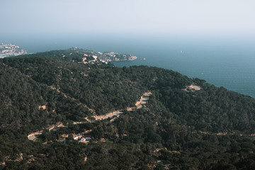 Fototapeta na wymiar Scenic view over coast against the mediterranian sea