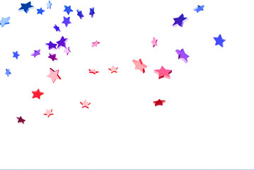 Abstract confetti flying star.
