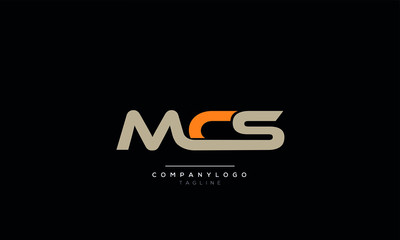 MCS alphabet letter icon logo design 