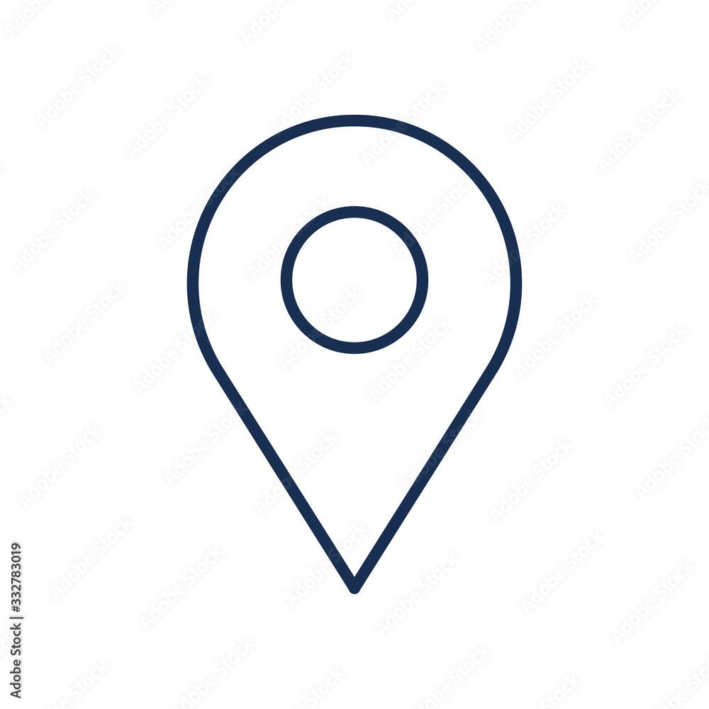 Poster isolated gps mark line style icon vector design