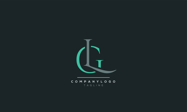 GL LG alphabet letter icon logo design 