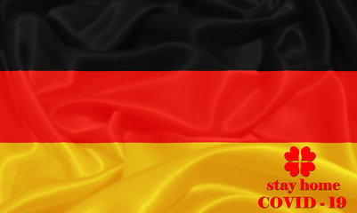 Stay Home . Coronavirus epidemic, word COVID-19. COVID-19 infection concept. Germany