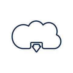 Isolated cloud computing line style icon vector design