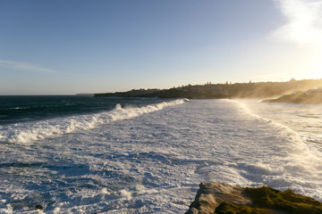 Waves at sunset, Sydney Australia