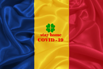 Stay Home . Coronavirus epidemic, word COVID-19. COVID-19 infection concept. Romania