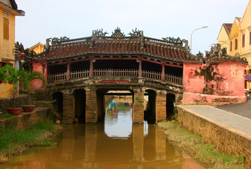 Fototapeta na wymiar The Japanese Bridge in Hoi An, Vietnam, Asia