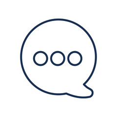 Isolated communication bubble line style icon vector design