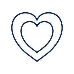 Isolated heart line style icon vector design