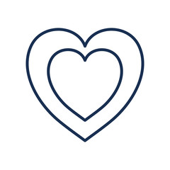Isolated heart line style icon vector design