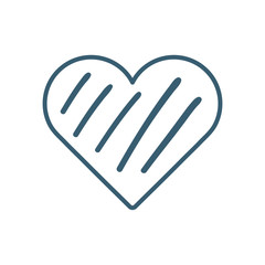 Obraz premium Isolated heart with lines line style icon vector design
