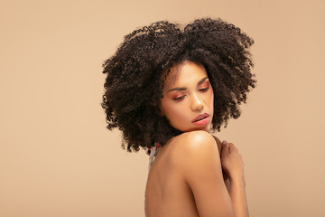 Beauty portrait of afro woman.