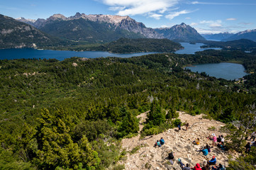Landscape with mountains and lake