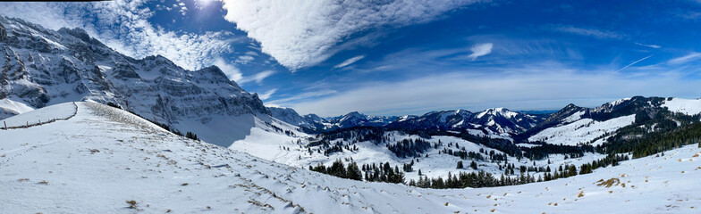 Fototapeta na wymiar Awesome winter landscape with spruces covered in snow. Frosty day, exotic wintry scene. Magic Carpathian mountains, Ukraine, Europe. Winter nature wallpapers. Splendid christmas scene.