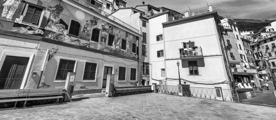 Riomaggiore, Cinque Terre. Quaint Homes with typical local colors