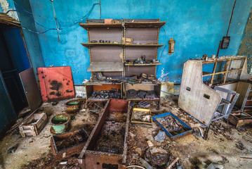 Old Jupiter Factory in Pripyat city located in Chernobyl exclusion area, Ukraine