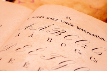 Antique book on white background