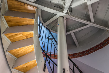 Stairs in Baltic Sea lighthouse in Ustka town, Poland