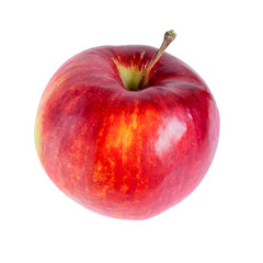 Fresh ripe red apple on white background. With clipping path.