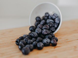 fresh blueberries in a bowl