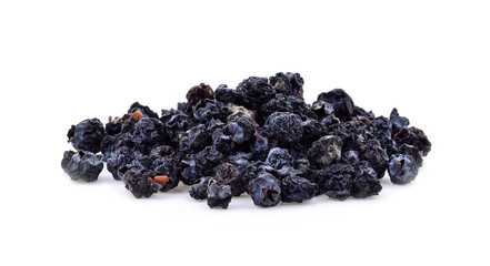 dry rot blueberry on white background