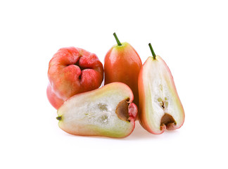 Rose apple on white background