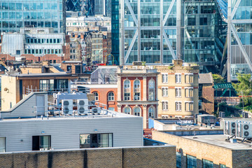 Ancient and modern buildings of London, UK