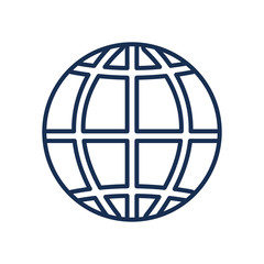 Obraz premium Isolated global sphere line style icon vector design