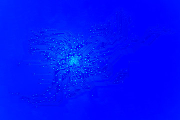 Obraz premium Electronic circuit board background. Electronic computer hardware technology