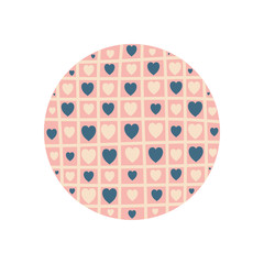 Isolated hearts and squares flat block style icon vector design
