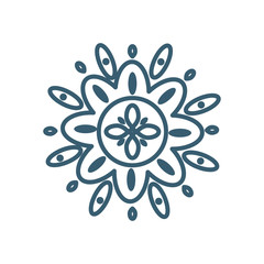 Isolated flower line style icon vector design
