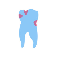 Vector isolated illustration of tooth 