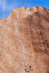 Climbers on a outback mountain, Australia