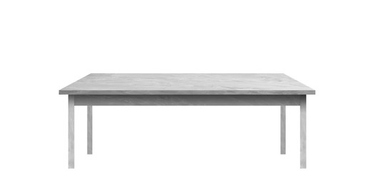  white marble table isolated on white background, used for display or montage your products.with clipping path.