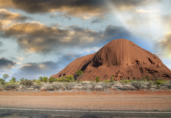 Amazing landscape of Australian Outback on a sunny day