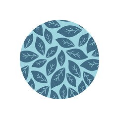 Isolated leaves flat block style icon vector design