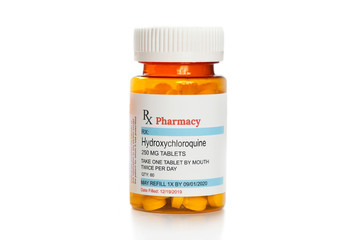 Generic Medication Hydroxychloroquine Prescription Bottle