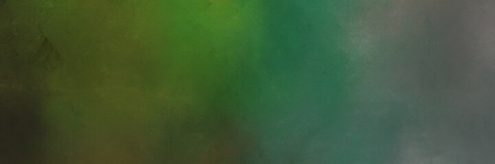 abstract painting background graphic with dark olive green, dark slate gray and dim gray colors and space for text or image. can be used as horizontal background graphic