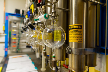 A solvent purification system in a laboratory