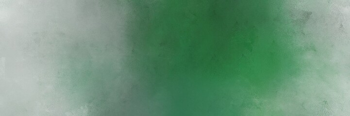 Fototapeta na wymiar abstract painting background graphic with sea green, silver and dark sea green colors and space for text or image. can be used as header or banner