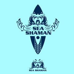 Obraz premium Sea Shaman surf logo