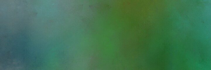 abstract painting background texture with sea green, slate gray and dark olive green colors and space for text or image. can be used as horizontal header or banner orientation