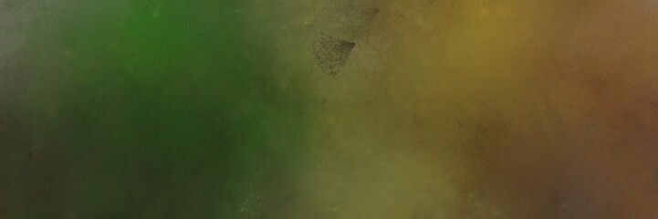 abstract painting background texture with dark olive green, very dark green and brown colors and space for text or image. can be used as header or banner