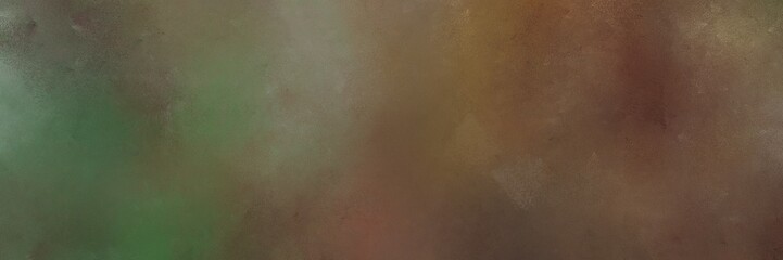 dark olive green, dim gray and pastel brown colored vintage abstract painted background with space for text or image. can be used as horizontal background texture